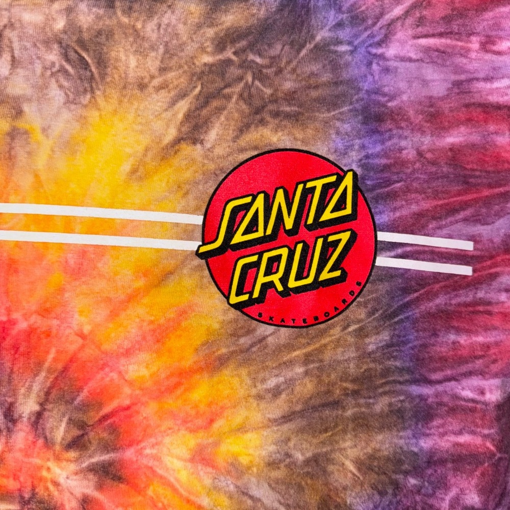 Santa Cruz Skateboards T-Shirt Tie Dye Swirl Mens Medium Graphic Tee - Picture 5 of 6